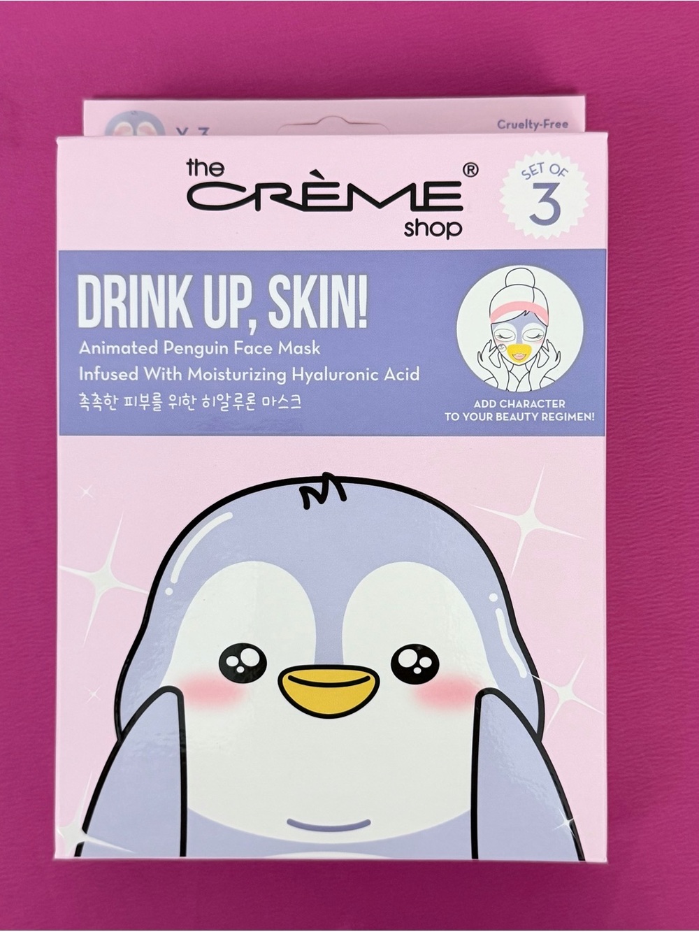 The Crème Shop Korean (Set of 3) Moisturizing Hyaluronic Acid Face Masks